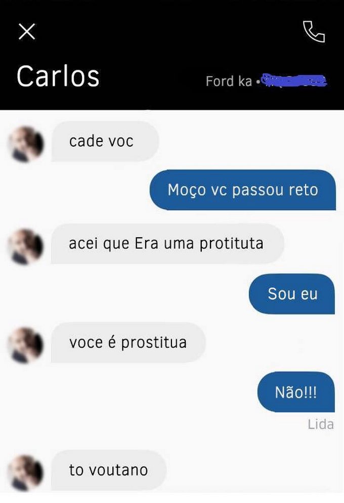 30 prints de conversar entre motorista de Uber e seus clientes 25