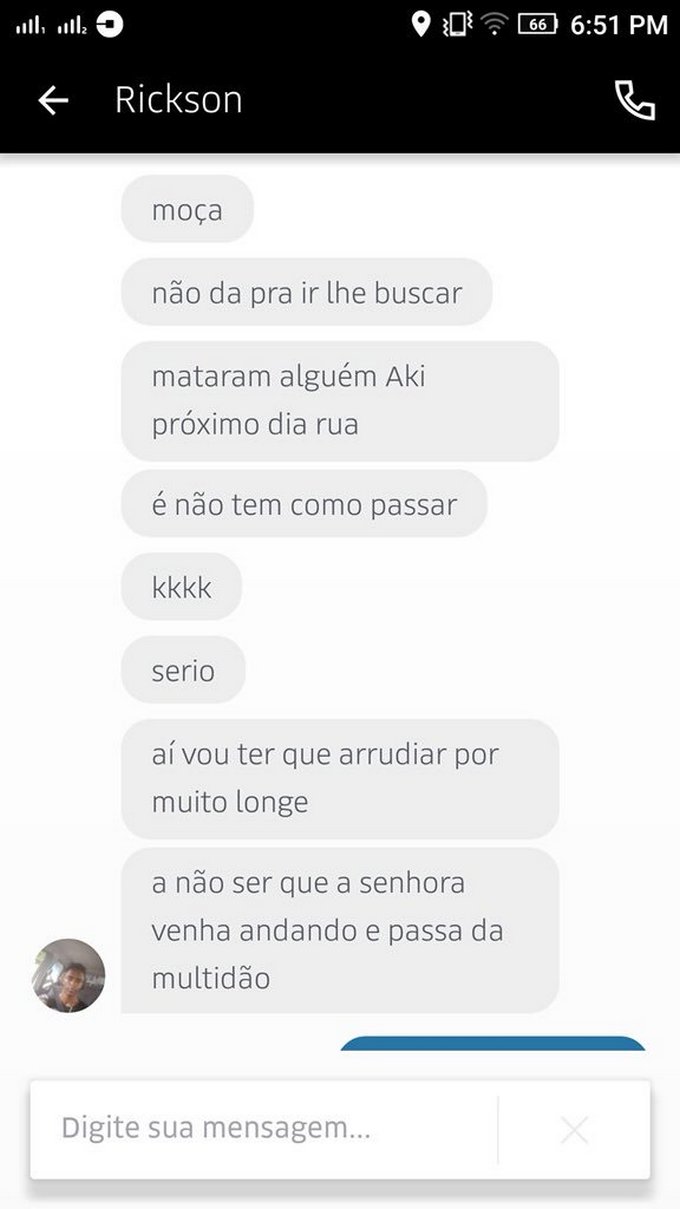 30 prints de conversar entre motorista de Uber e seus clientes 26