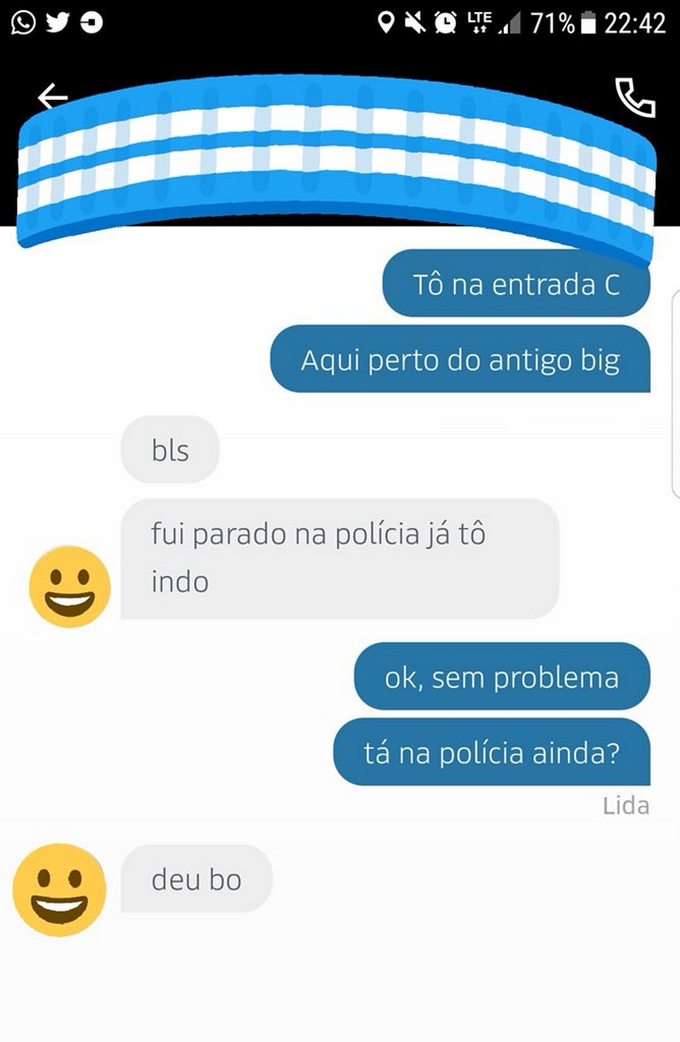 30 prints de conversar entre motorista de Uber e seus clientes 30