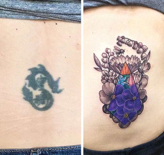 Qualquer tatuagem ruim pode ser transformada em uma pequena obra-prima (17 fotos) 14