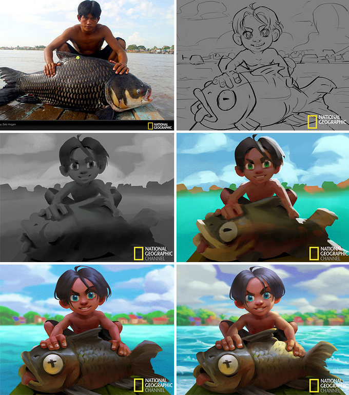 Artista transforma imagens da National Geographic em ilustrações adoráveis (9 fotos) 6