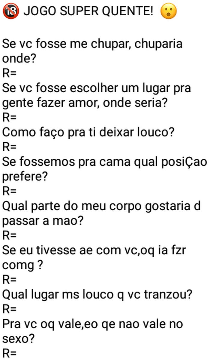 34 melhores brincadeiras para WhatsApp - Tediado  Brincadeiras do whatsapp,  Brincadeiras de namorados, Perguntas quentes para whatsapp