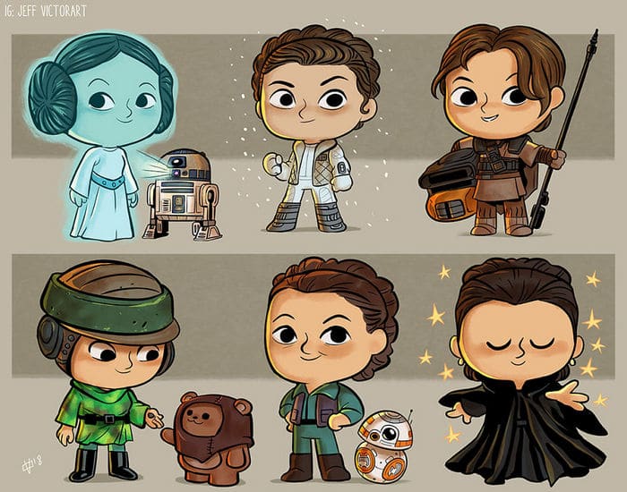Artista ilustra a evolução dos ícones da cultura pop e o resultado é muito fofo (45 fotos) - cultura pop Princesa Leia Artista ilustra a evolução dos ícones da cultura pop e o resultado é muito fofo (45 fotos)