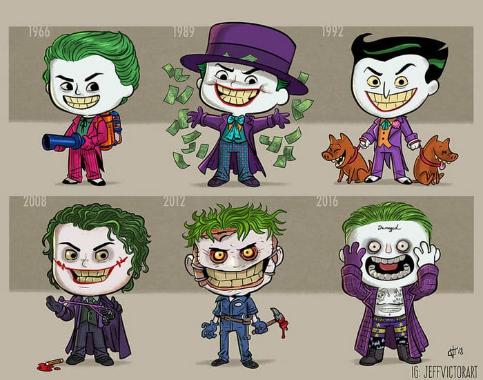 Artista ilustra a evolução dos ícones da cultura pop e o resultado é muito fofo (45 fotos) - cultura pop Coringa Artista ilustra a evolução dos ícones da cultura pop e o resultado é muito fofo (45 fotos)