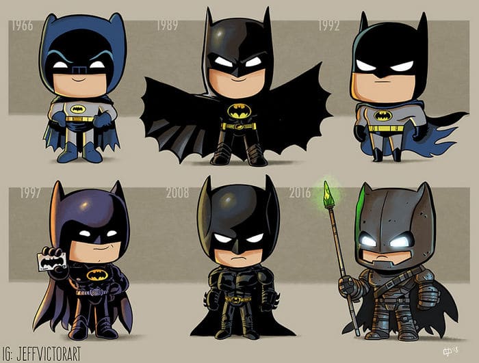 Artista ilustra a evolução dos ícones da cultura pop e o resultado é muito fofo (45 fotos) - cultura pop Batman Artista ilustra a evolução dos ícones da cultura pop e o resultado é muito fofo (45 fotos)