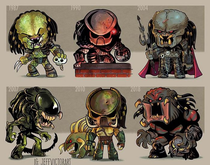 Artista ilustra a evolução dos ícones da cultura pop e o resultado é muito fofo (45 fotos) - cultura pop Predator Artista ilustra a evolução dos ícones da cultura pop e o resultado é muito fofo (45 fotos)