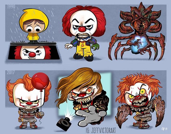 Artista ilustra a evolução dos ícones da cultura pop e o resultado é muito fofo (45 fotos) - cultura pop Pennywise Artista ilustra a evolução dos ícones da cultura pop e o resultado é muito fofo (45 fotos)