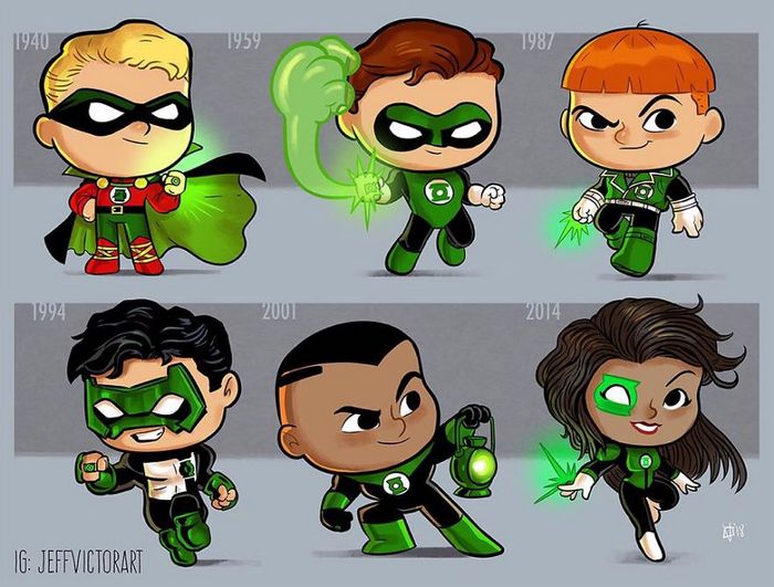 Artista ilustra a evolução dos ícones da cultura pop e o resultado é muito fofo (45 fotos) - cultura pop Lanterna Verde Artista ilustra a evolução dos ícones da cultura pop e o resultado é muito fofo (45 fotos)