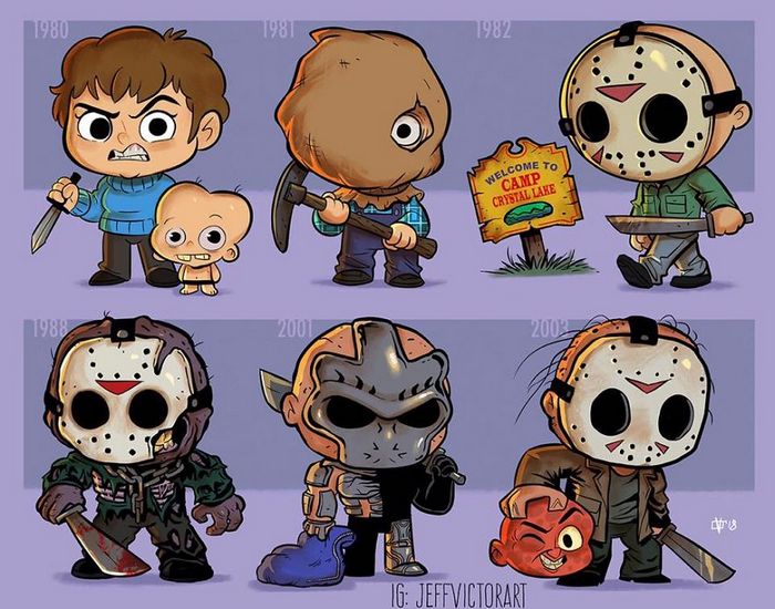 Artista ilustra a evolução dos ícones da cultura pop e o resultado é muito fofo (45 fotos) - cultura pop Jason Artista ilustra a evolução dos ícones da cultura pop e o resultado é muito fofo (45 fotos)