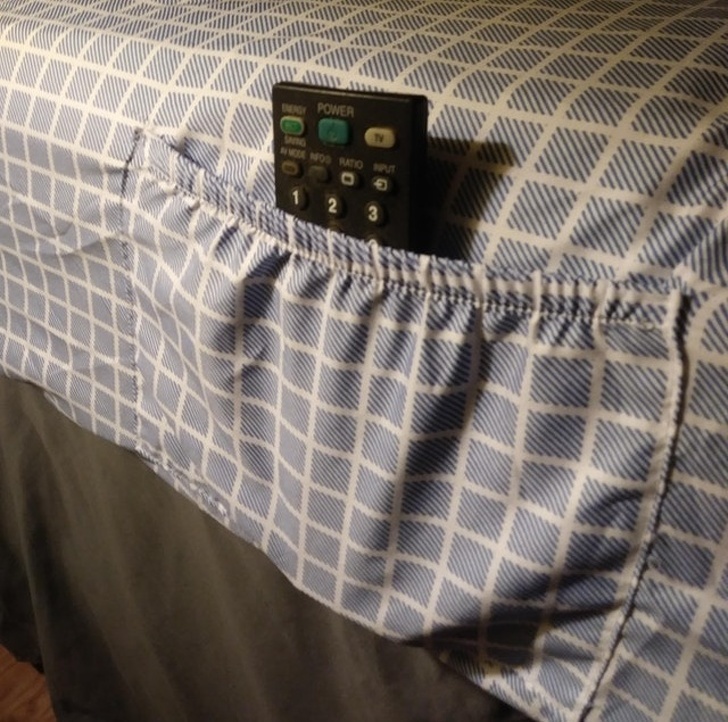 Nova capa para minha cama veio com um pequeno bolso