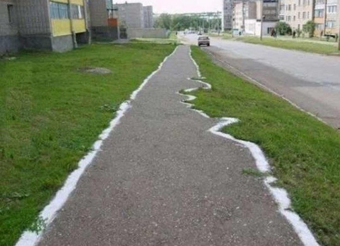 Quando a calçada está bêbada