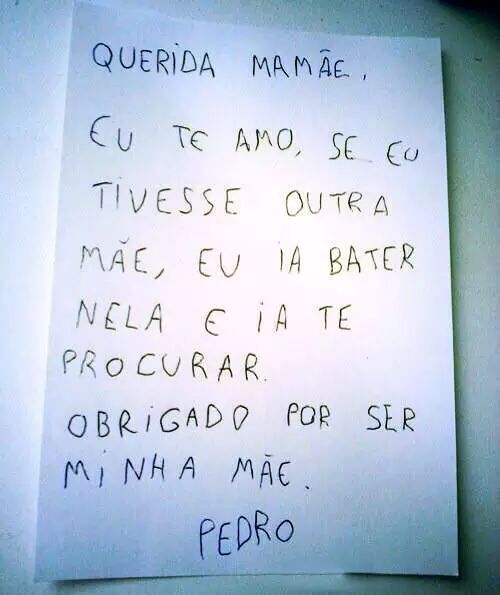 Que declaração mais... linda?