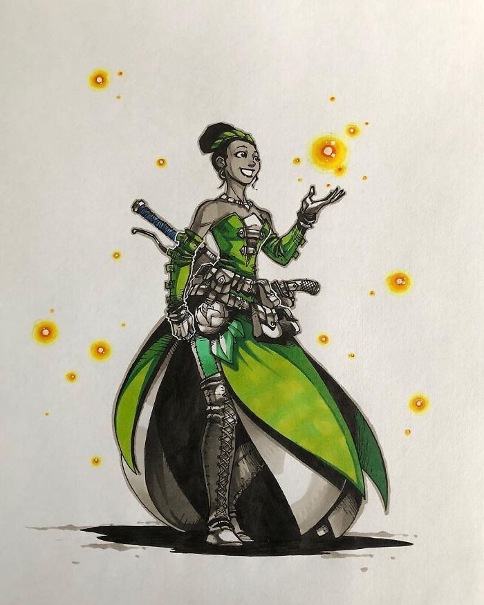 Tiana fazendo magia