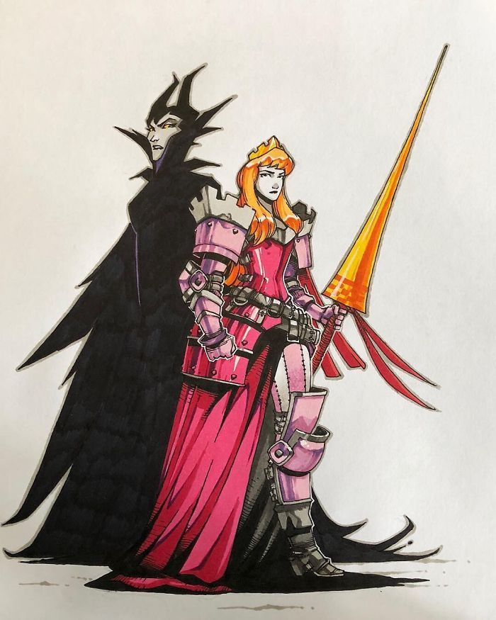 Aurora sombreada por Malévola