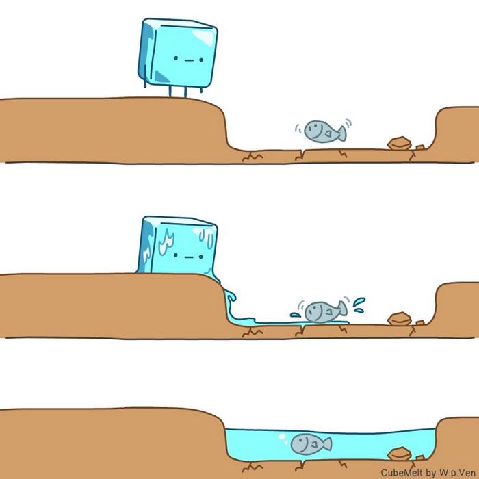 Uma história em quadrinhos sobre um cubo de gelo (36 fotos) 7