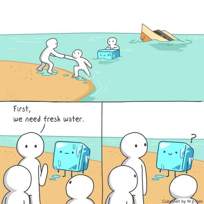 Uma história em quadrinhos sobre um cubo de gelo (36 fotos) 9