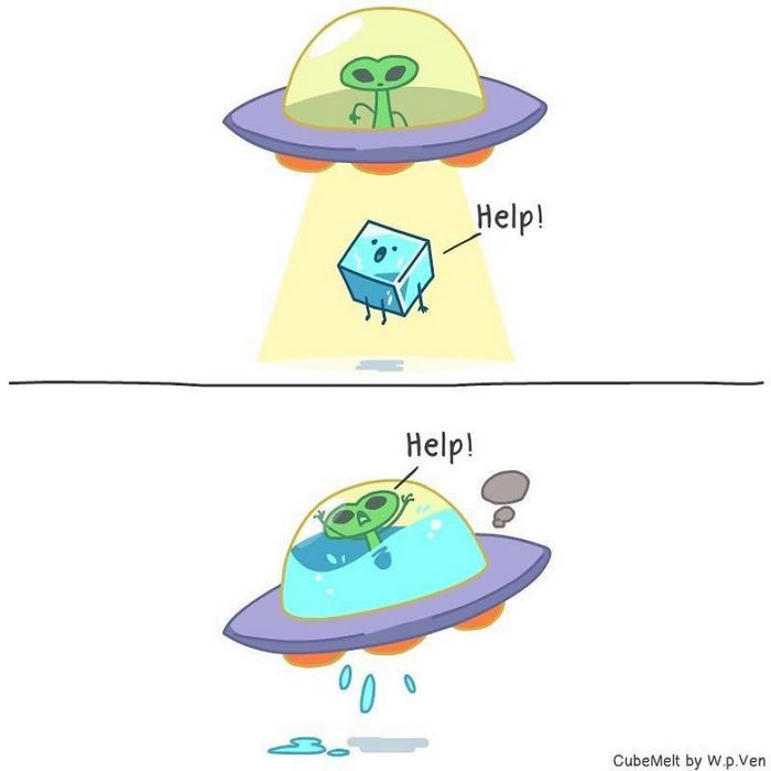 Uma história em quadrinhos sobre um cubo de gelo (36 fotos) 24