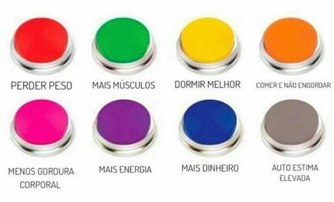 Se estes botões pudessem mudar sua vida, qual você apertaria?
