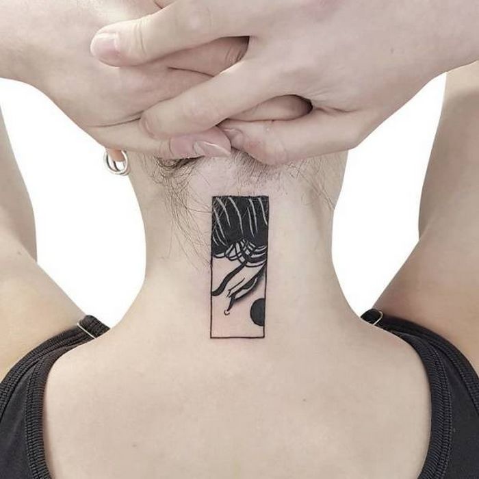 45 idéias inspiradoras de tatuagem para o pescoço e nuca 5