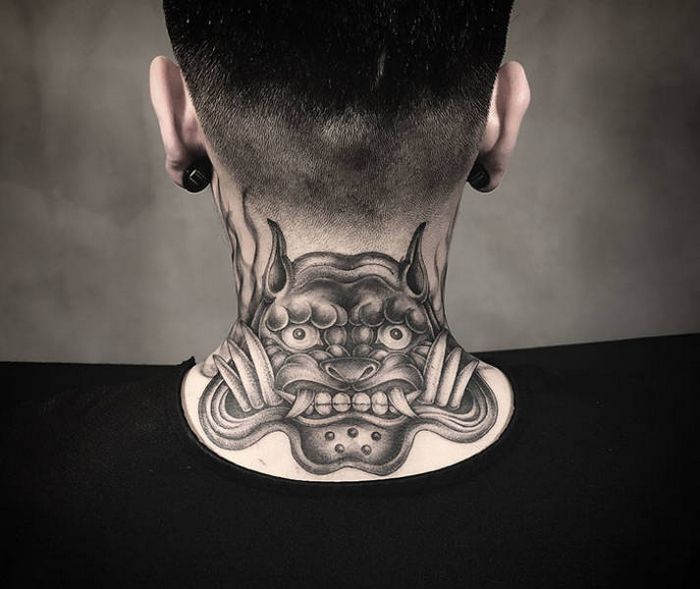 45 idéias inspiradoras de tatuagem para o pescoço e nuca 8