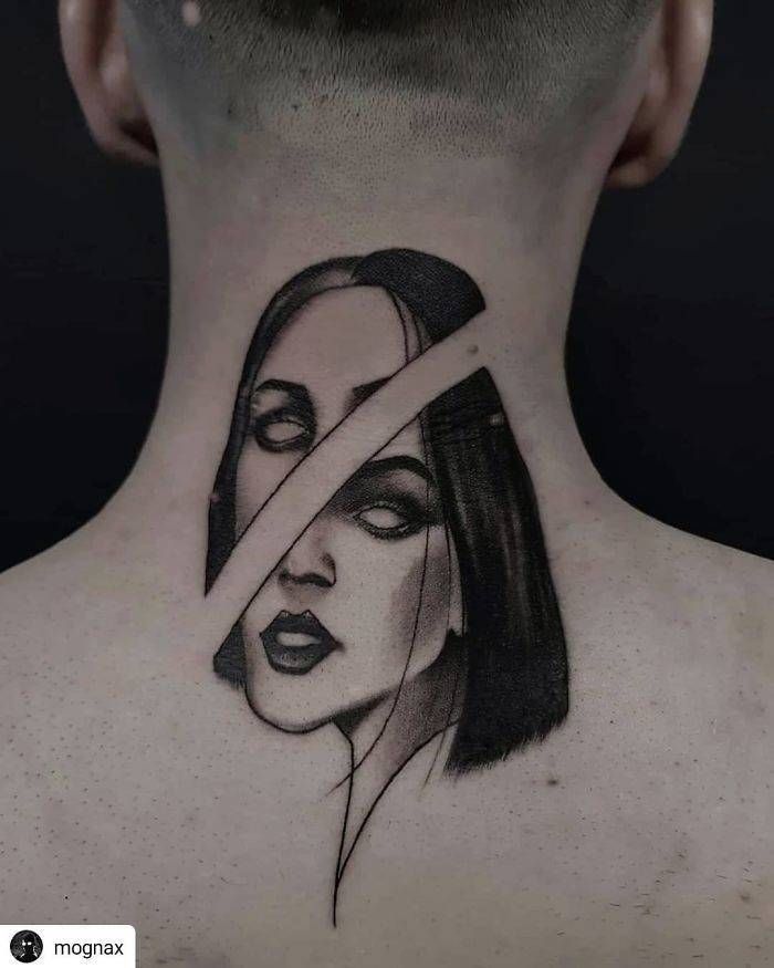 45 idéias inspiradoras de tatuagem para o pescoço e nuca 26