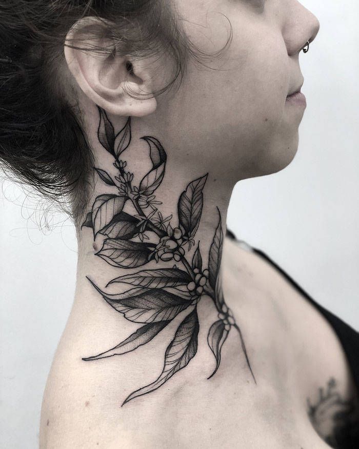45 idéias inspiradoras de tatuagem para o pescoço e nuca 30