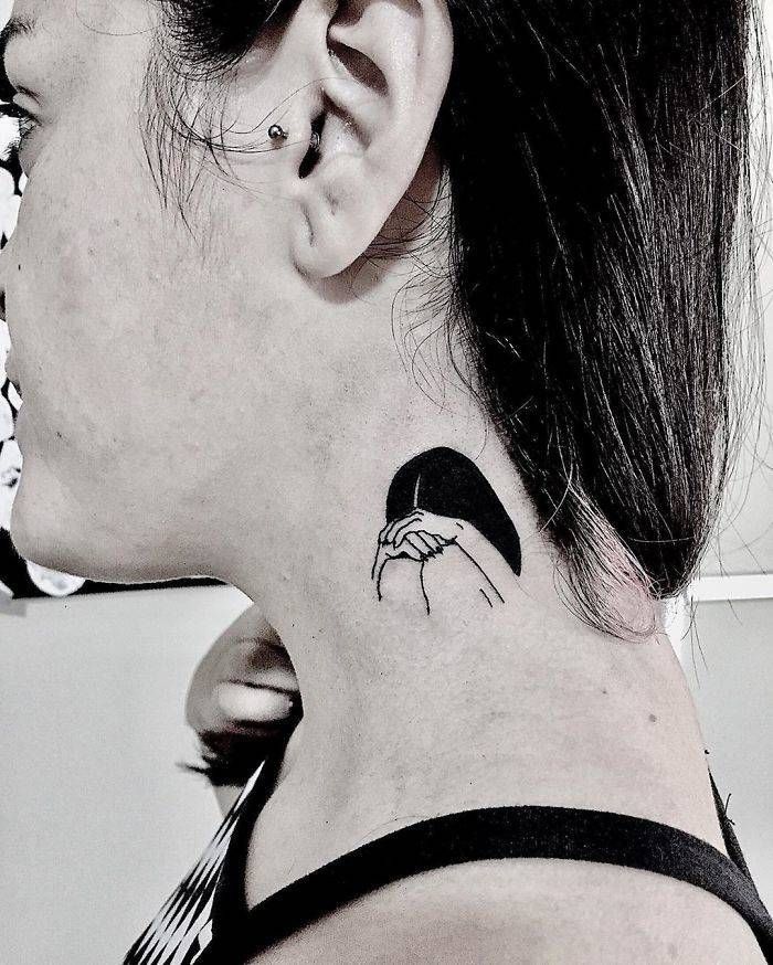 45 idéias inspiradoras de tatuagem para o pescoço e nuca 45