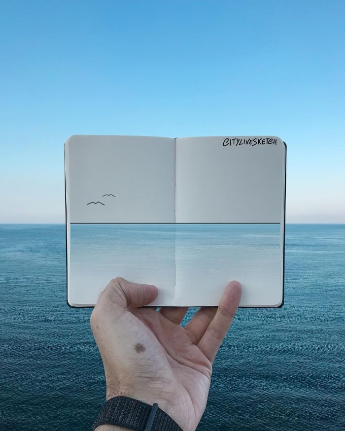 Artista cria fotografias alucinantes misturando desenhos com realidade (34 fotos) 9