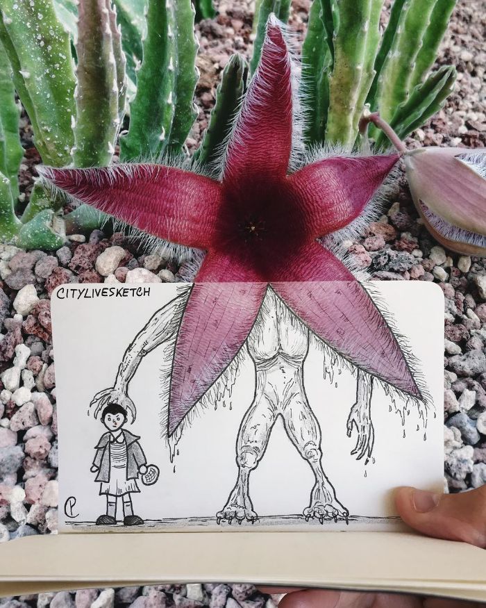 Artista cria fotografias alucinantes misturando desenhos com realidade (34 fotos) 20