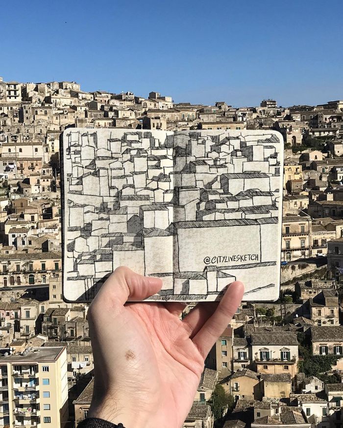 Artista cria fotografias alucinantes misturando desenhos com realidade (34 fotos) 30