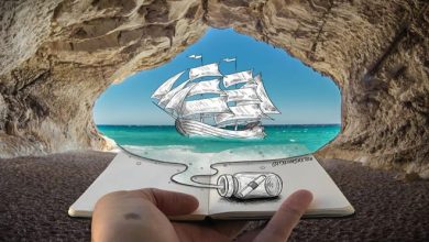 Artista cria fotografias alucinantes misturando desenhos com realidade (34 fotos) 5