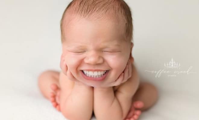 E se os bebês nascessem com dentes? (16 fotos)