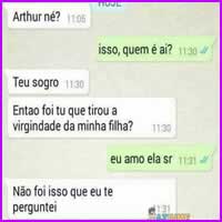 Primeira conversa e a ultima com o sogro