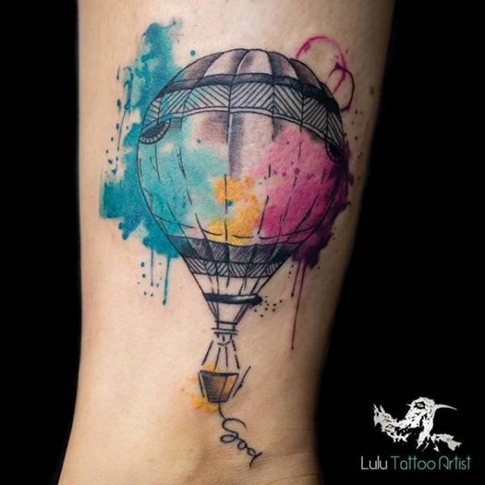 32 ideias de tatuagens estilo aquarela 6