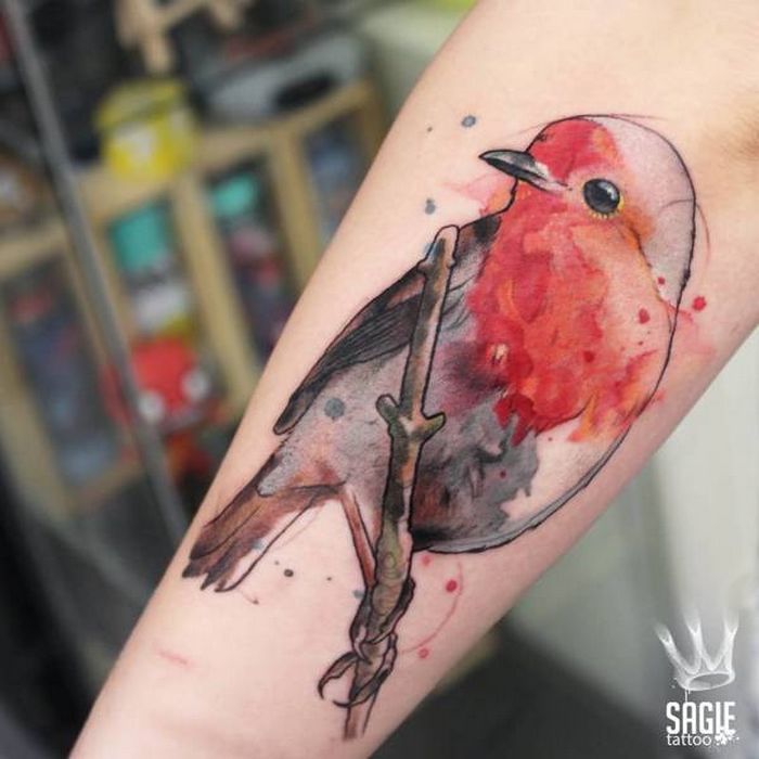 32 ideias de tatuagens estilo aquarela 13