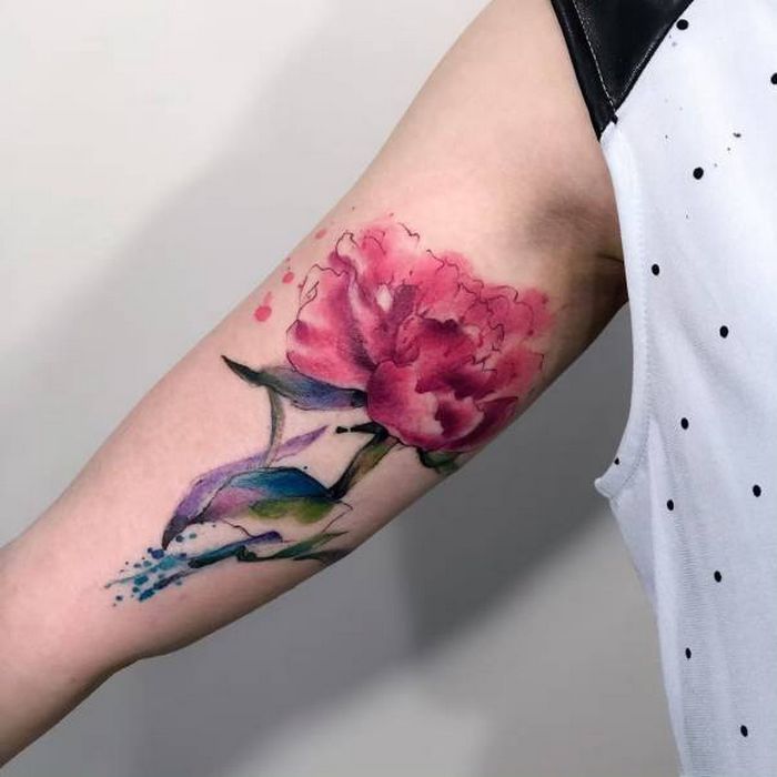 32 ideias de tatuagens estilo aquarela 14