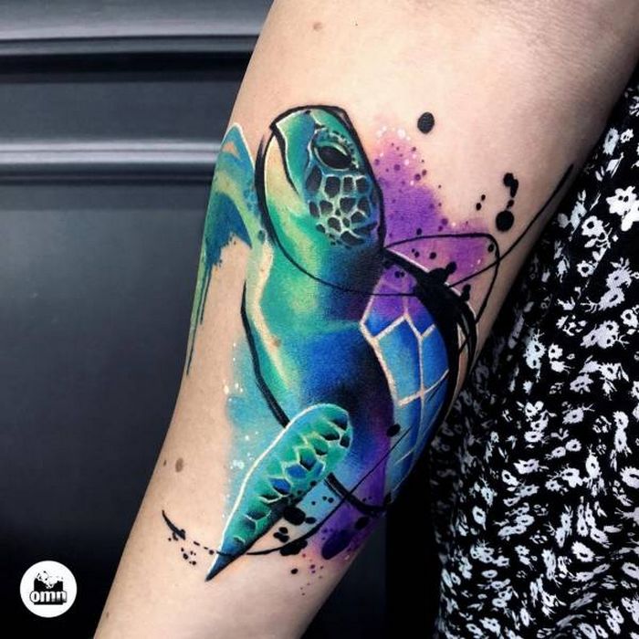 32 ideias de tatuagens estilo aquarela 19