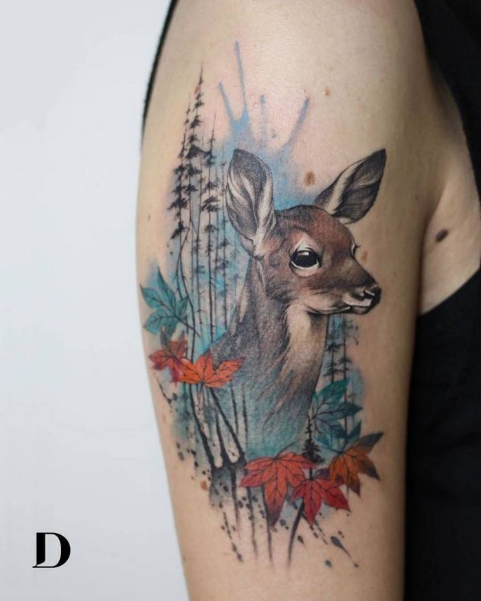 32 ideias de tatuagens estilo aquarela 25