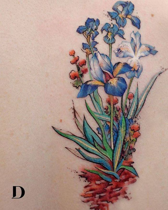 32 ideias de tatuagens estilo aquarela 26
