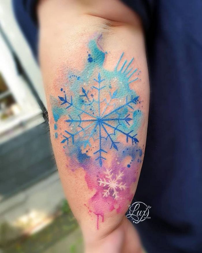 32 ideias de tatuagens estilo aquarela 32
