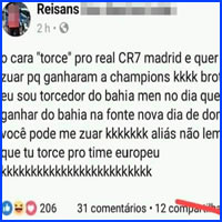 Não tem como discutir com um torcedor fanático