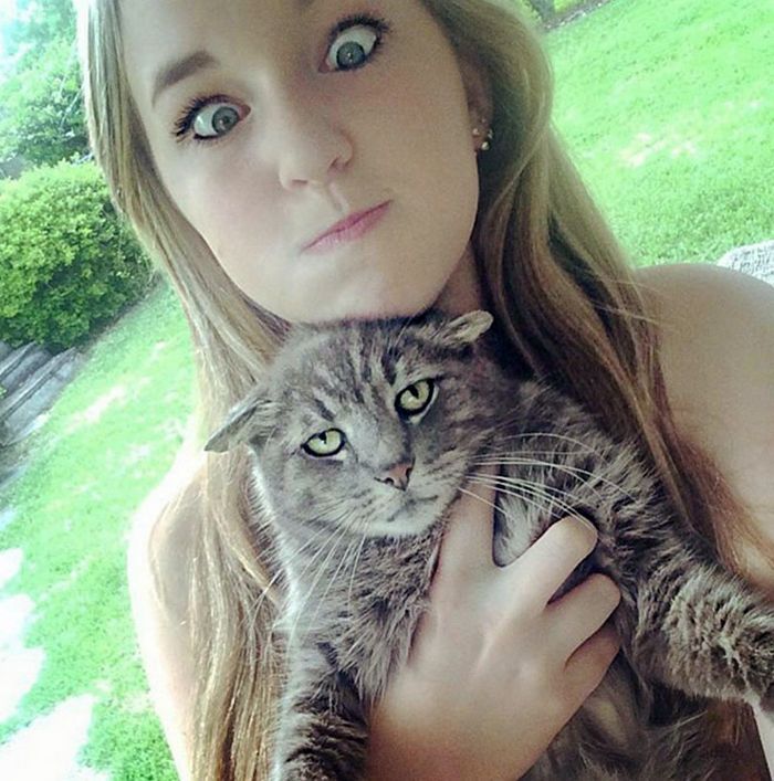 Gatos que odeiam estar em selfies com seus humanos (21 fotos) 11 Gatos que odeiam estar em selfies com seus humanos (21 fotos) 11