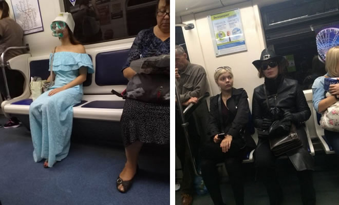 Metrô um lugar cheio de gente estranhas (31 fotos)