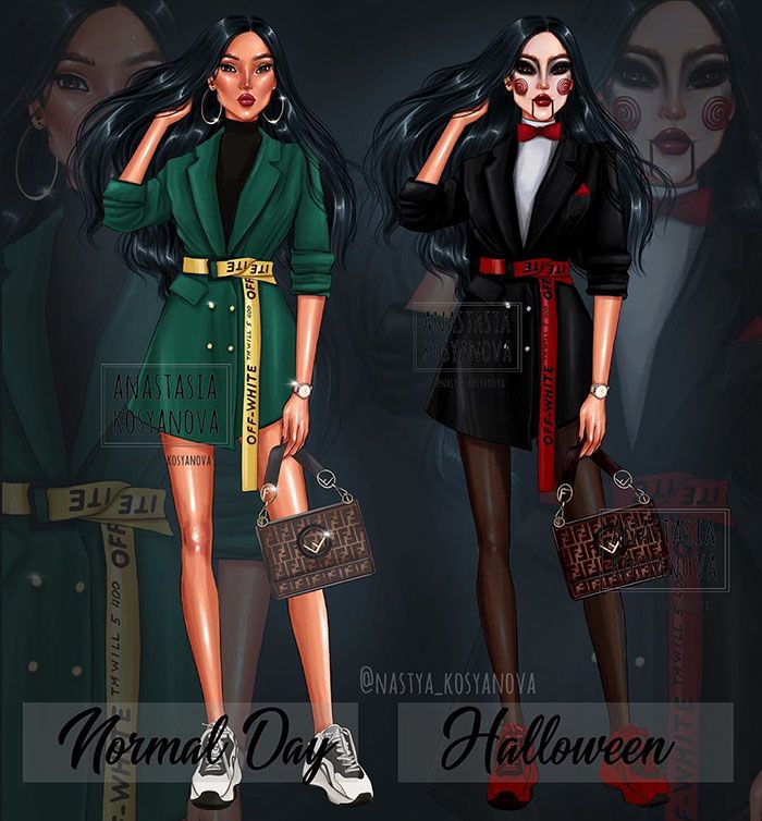 8 princesas da Disney vestidas para o Halloween por um artista russo 7 8 princesas da Disney vestidas para o Halloween por um artista russo 7