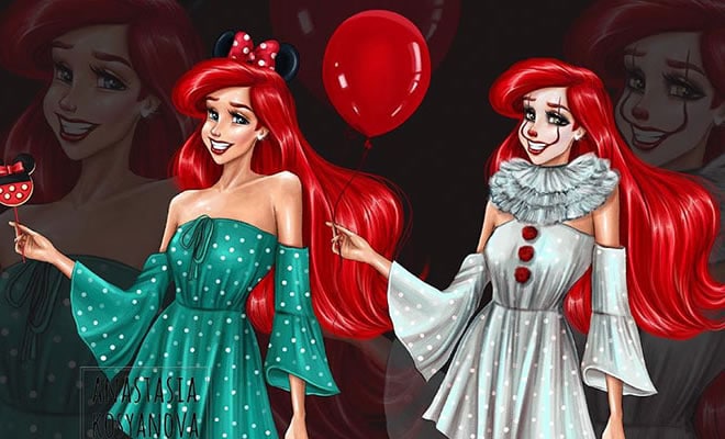 8 princesas da Disney vestidas para o Halloween por um artista russo