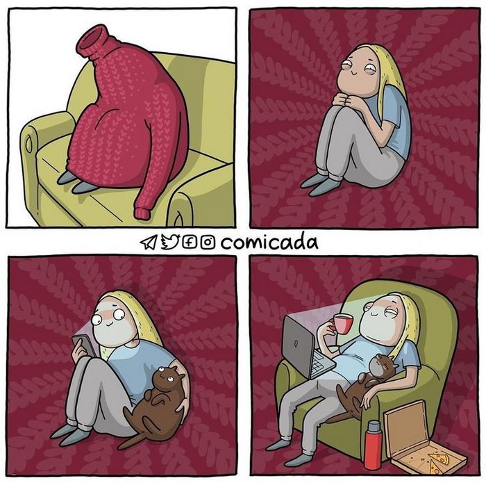 Artista russa conquista o coração de internautas com suas histórias em quadrinhos (20 fotos) 7