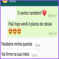 Pai dando aquela motivação para filha