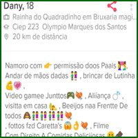 O perfil de uma pessoa melosa no tinder