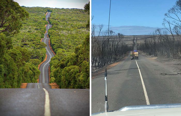 21 Antes e depois, fotos da Austrália mostram quanto dano os incêndios já causaram 1 21 Antes e depois, fotos da Austrália mostram quanto dano os incêndios já causaram 1