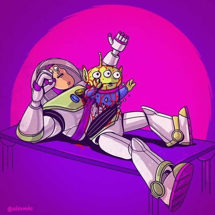 Artista arruína 29 personagens populares 9